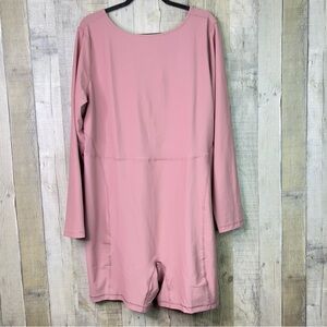 Old Navy Active Power Soft Go Dry 3X Rose Color Bodysuit w/Scoop neck 3/4 Sleeve